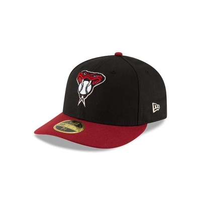 Black Arizona Diamondbacks Hat - New Era MLB Authentic Collection Low Profile 59FIFTY Fitted Caps USA5619780